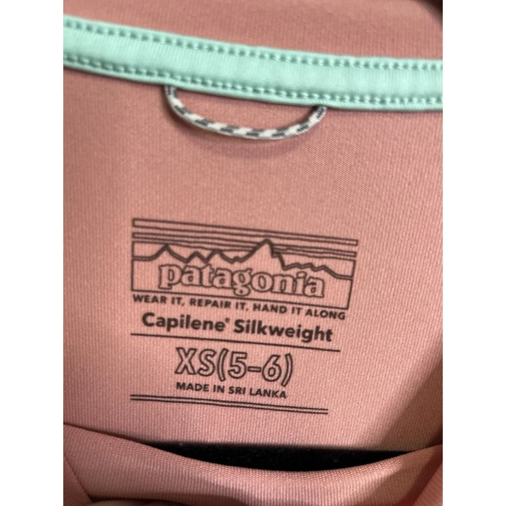Patagonia Shirt Womens XS Capilene Silkweight Long Sleeve Save Our Planet dolphi